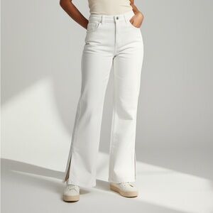 Cloth & Stone white flare pants